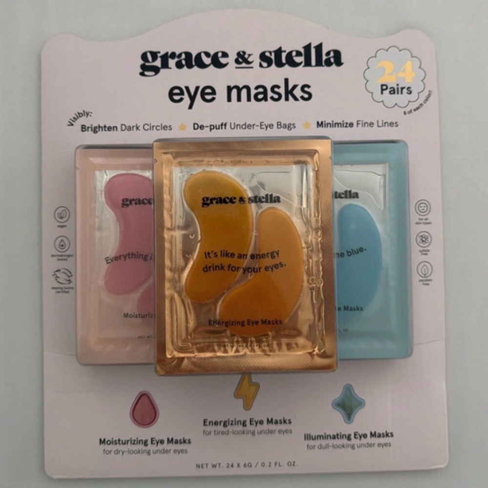 (NEW) grace & stella Under Eye Mask, Under Eye Patches Combo Pack, 24 Pair